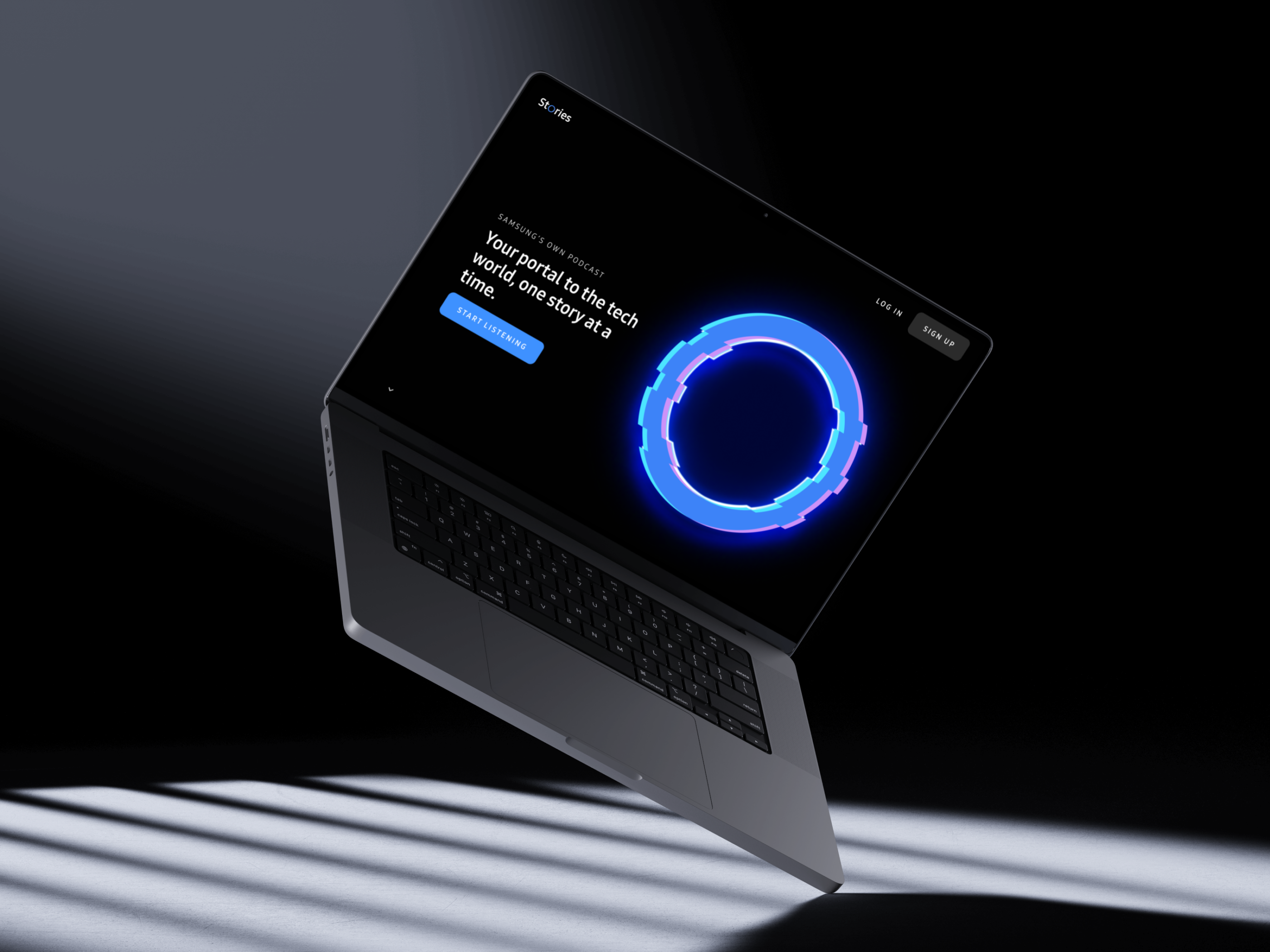 Podcast Branding for Samsung's Hypothetical Podcast called Stories - UI/UX Design Challenge